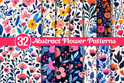 Abstract Flower Patterns Bundle, a Texture Illustration by Dream Creation (Thumbnail 1 of 6)