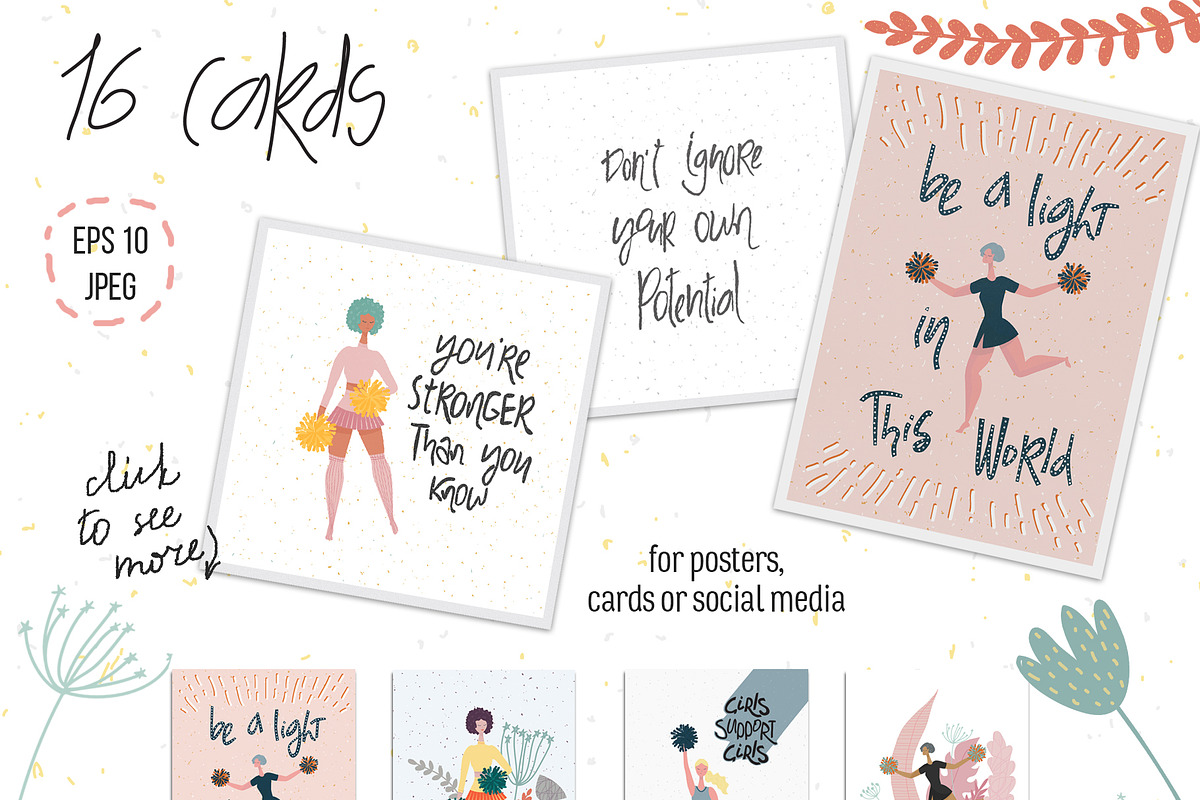 Cheer Girls graphic collection, a Person Illustration by dasha mo (Photo 3 of 7)