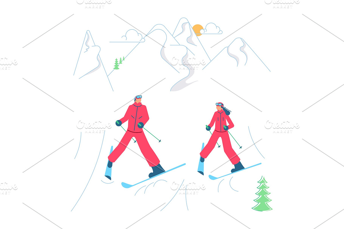 Ski school concept, a Person Illustration by Lucky Shop