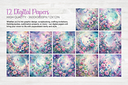 Floral Crescent Moon, a Background Graphic by Curve Design (Thumbnail 5 of 7)