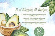 Salad Watercolor Clipart Set, a Food Illustration by ArtCreationsDesign (Thumbnail 4 of 13)