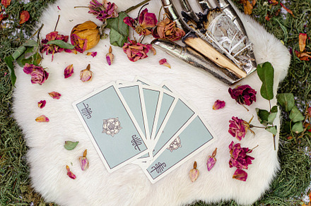 Romantic energy clearing setup 6 containing arcana, arrangement, and cards, a Nature Photo by Coral Antler