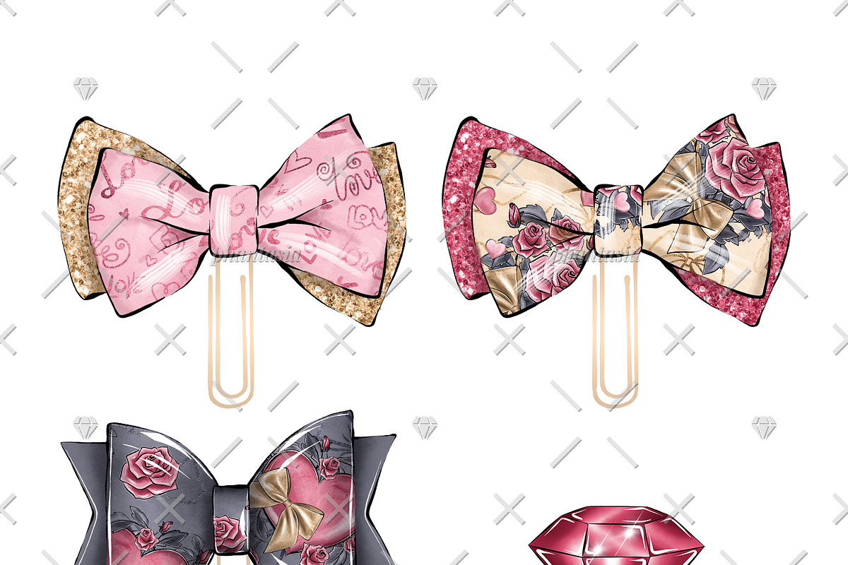 Valentines Day Planner Cliparts, a Decorative Illustration by Phantasia Design (Photo 2 of 3)