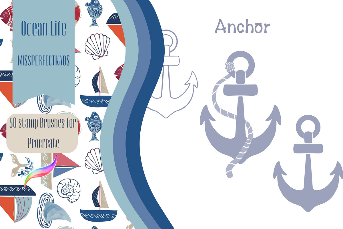 Ocean Life -50 stamp brushes, a Brush Add-On by MissPerfectKaos (Photo 2 of 5)