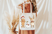 Cute Christmas clipart, an Animal Illustration by DreamCafeArt (Thumbnail 3 of 6)