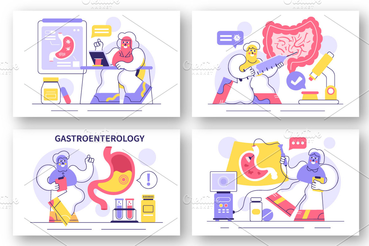 10 Stomach Health Gastroenterology, a Healthcare Illustration by denayunebgt (Photo 2 of 4)