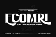 Ecomri - Serif Condensed Font, a Serif Font by trabaskriya (Thumbnail 1 of 8)