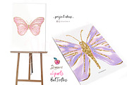 Butterfly Clipart, Spring wings 001, an Illustration by Drawberx (Thumbnail 7 of 7)