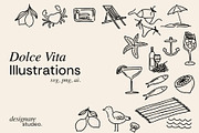 Dolce Vita Illustrations, a Decorative Illustration by ginni illustrations (Thumbnail 1 of 6)