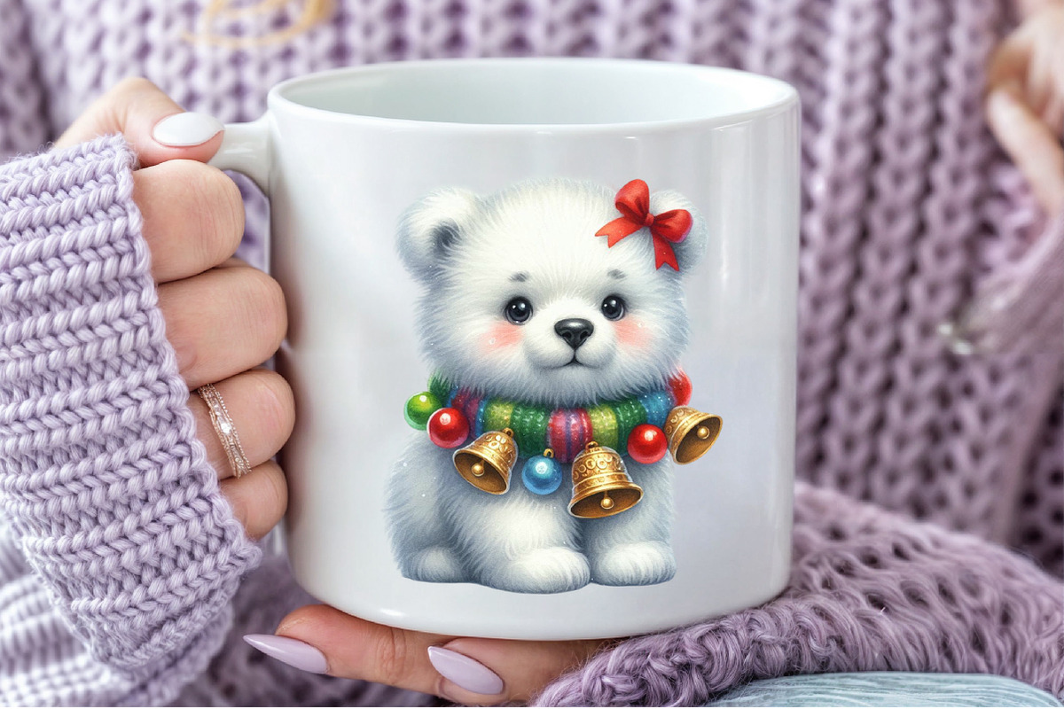 Winter Polar Bear Clipart, an Illustration by Pixels.Craft (Photo 5 of 7)