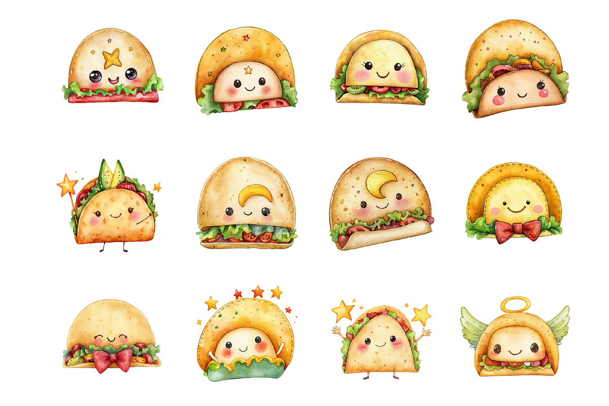 Kawaii Taco, an Illustration by Design Market (Photo 3 of 3)