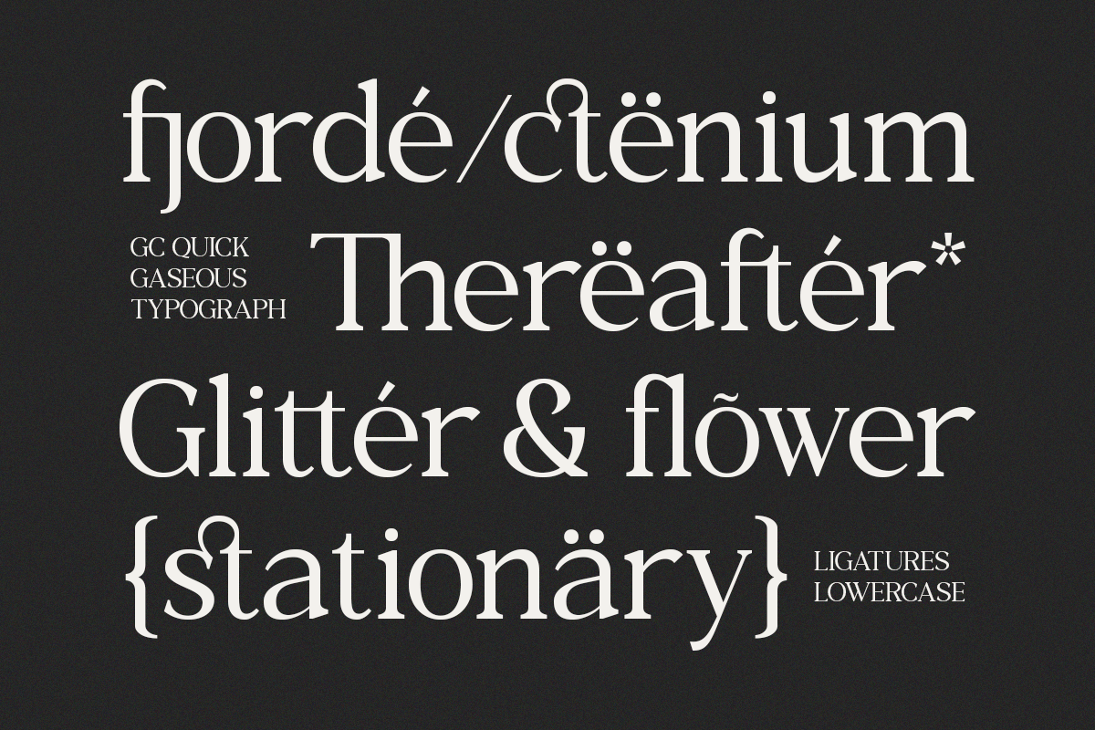 GC Quick Gaseous – Elegant Serif, a Serif Font by Glyphonic (Photo 9 of 15)