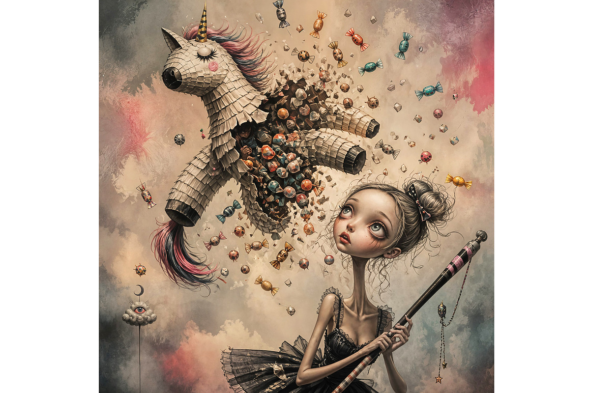 Piñata Party, a Person Illustration by Sharon Schwalbe (Photo 4 of 6)