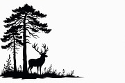 Running Deer Silhouette Set, an Illustration by BIPLOB EXPERT (Thumbnail 4 of 7)