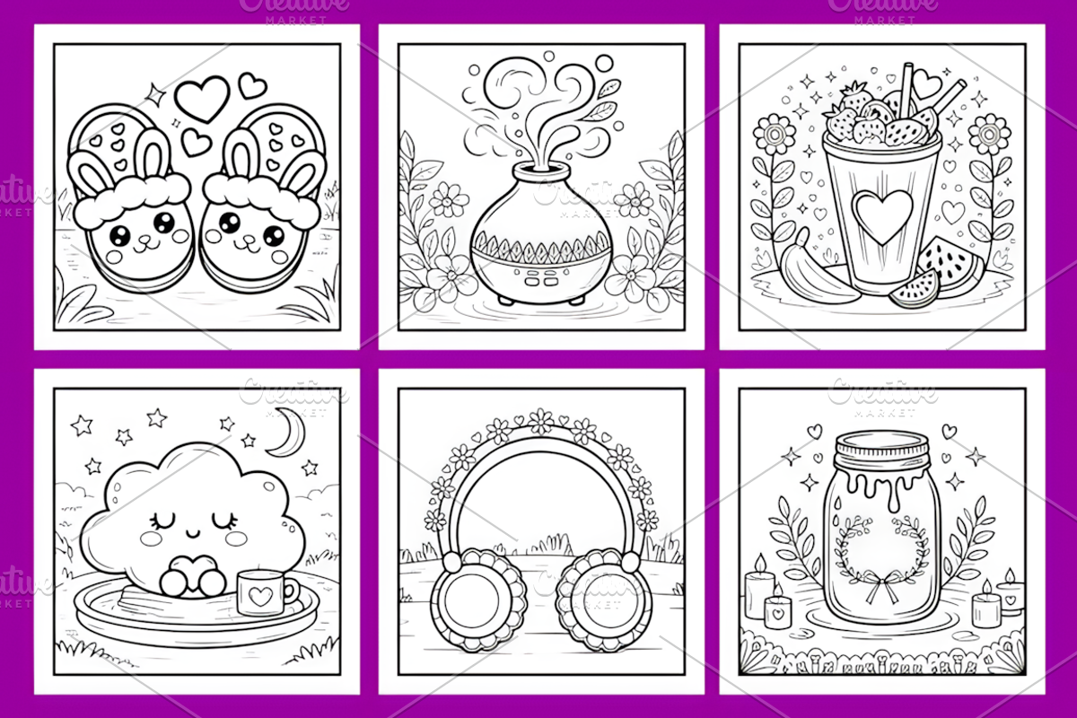 That Girl Stress Relief Coloring, a Decorative Illustration by Coco Bloom (Photo 2 of 4)