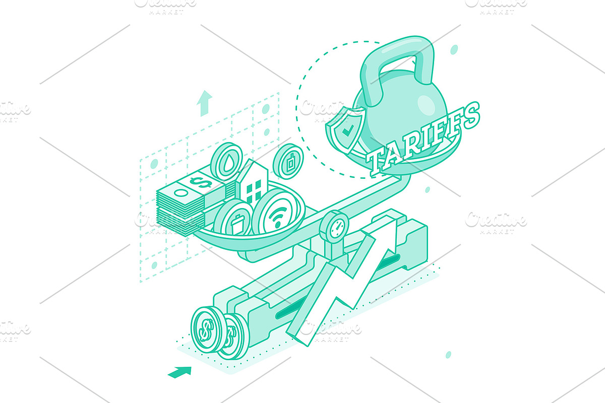 The burden of rising utility tariffs, a Finance Illustration by Booblgum