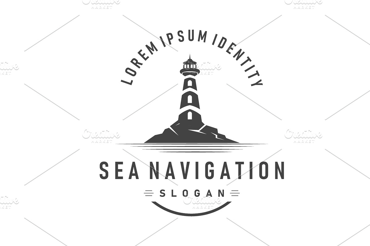 Lighthouse Logo Sea Tower Design, a Branding & Logo Template by Maylianaw28