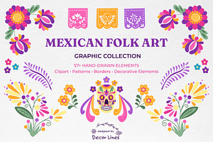 Mexican Folk Hand-Drawn Art