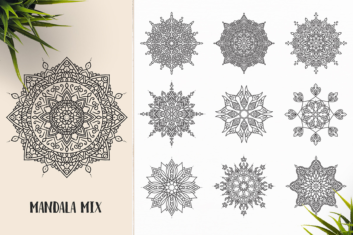 530 Vector Mandala Ornaments, an Animal Illustration by pixaroma (Photo 44 of 55)