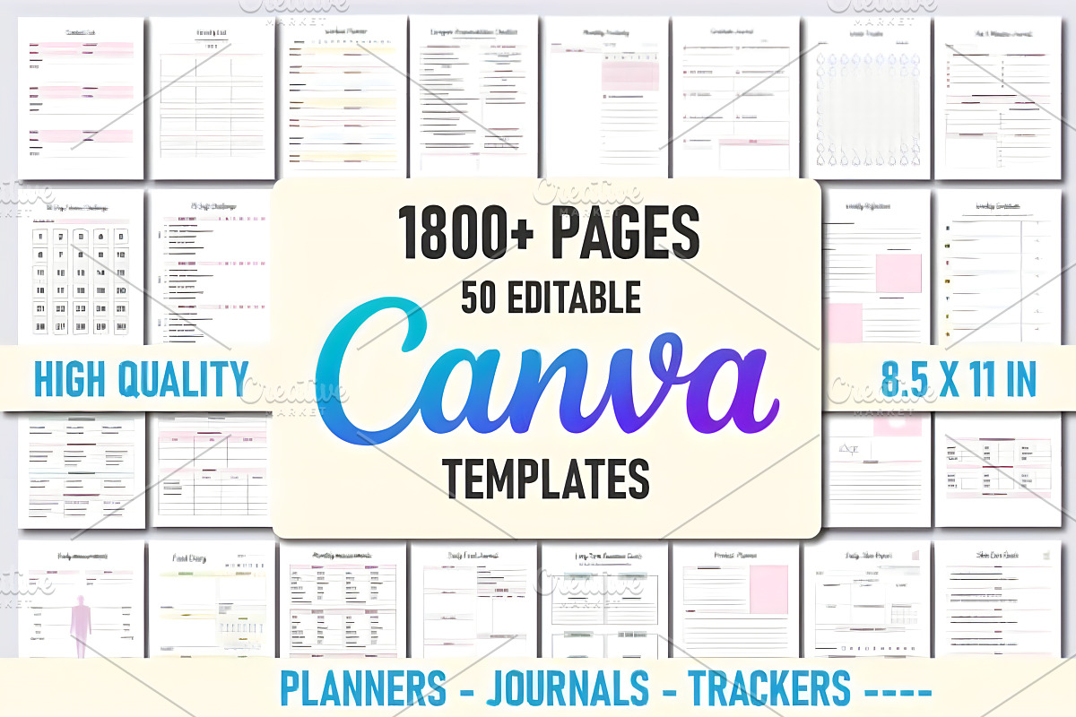 50 Editable Canva Planners Template, a Social Media Template by Ink Gallery (Photo 1 of 4)