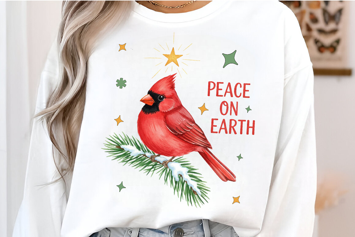 Christmas Cardinal Minimalist PNG, an Illustration by SinaCreation (Photo 4 of 7)