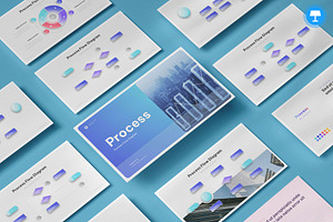 Process Flow Diagram Keynote, a Presentation Template by Pixslides