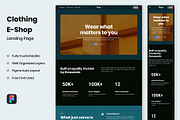Clothing E-Shop - Landing Page, a Landing Page Template by RPWDS (Thumbnail 1 of 3)