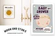 Moon and Stars Boho Nursery Clipart, an Illustration by Bridgett Stahlman Design (Thumbnail 11 of 12)