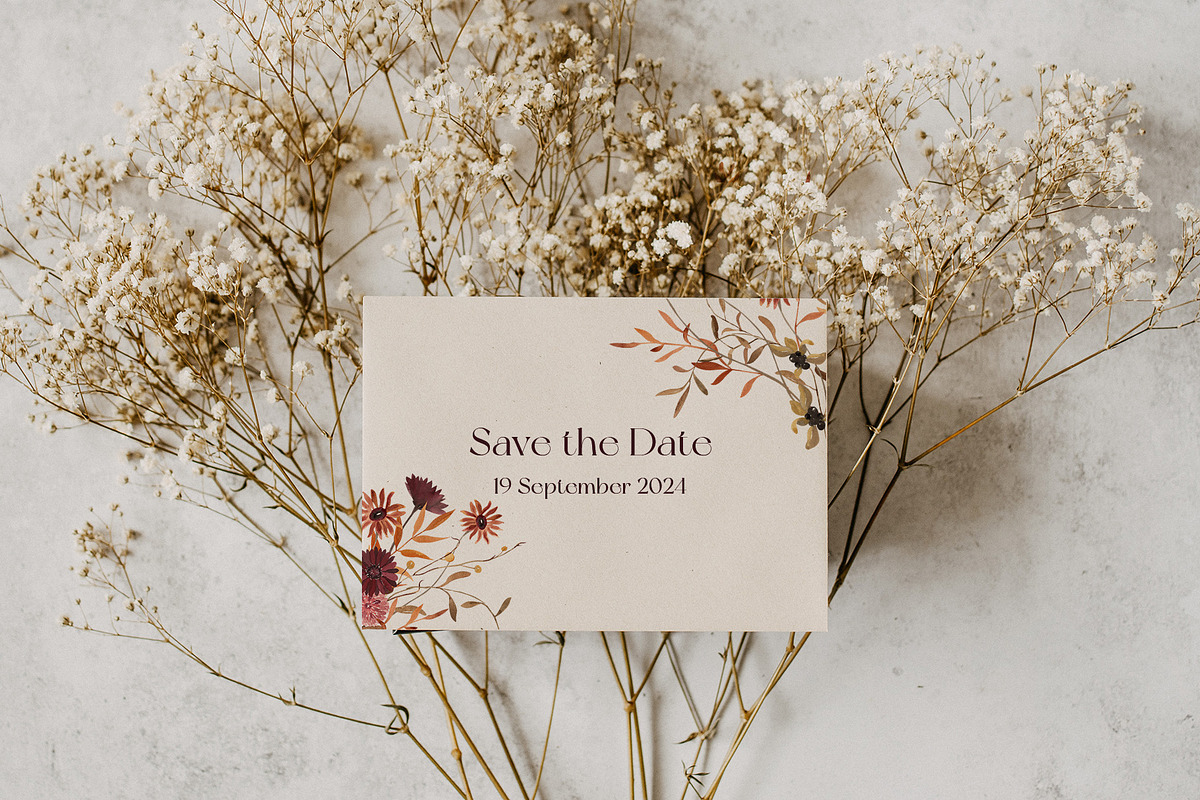 Everlasting Fall Pressed Wildflowers, a Seasonal Illustration by Catch the Dream Art (Photo 2 of 13)