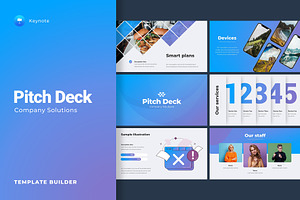 Pitch Deck Company Solutions Keynote, a Presentation Template by Presentation Templates