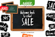 School SALE banners set, a Decorative Illustration by Mazheika Store (Thumbnail 1 of 9)