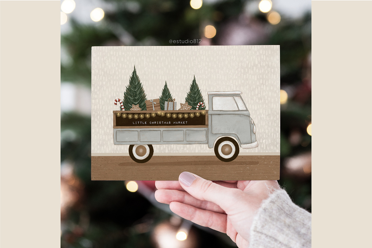 Vintage Christmas, a Decorative Illustration by Estudio 812 (Photo 2 of 7)