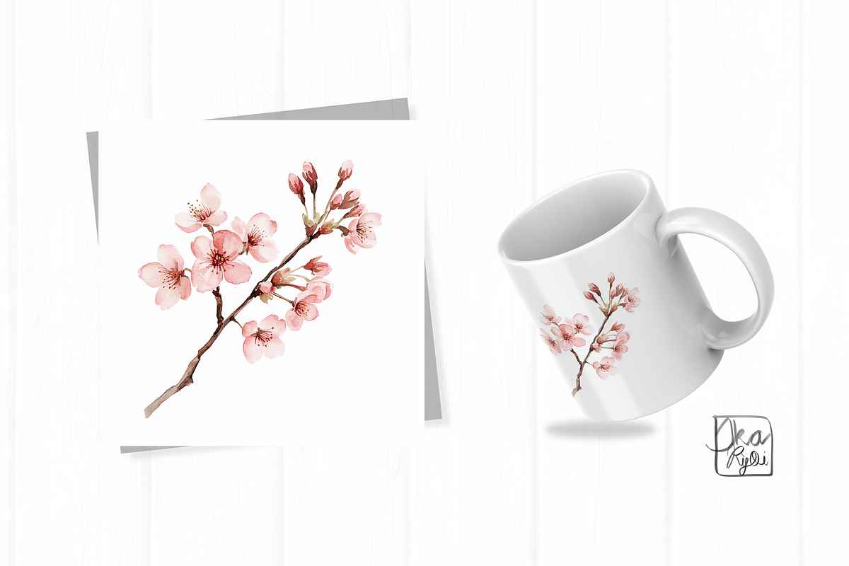 Graceful Cherry Blossoms aesthetic, a Decorative Illustration by ikarifq shop (Photo 2 of 4)