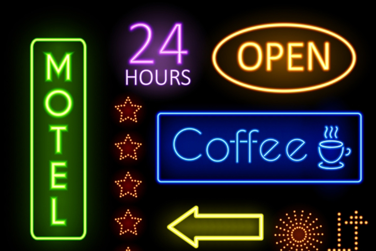 Glowing Neon Lights Signs preview 2