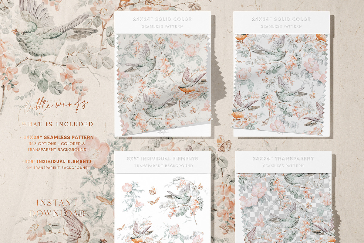 Pastel Floral Luxury Pattern, a Pattern Graphic by paper aesthetic (Photo 5 of 9)