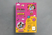 School Admission Flyer Template, a Flyer Template by MightyDesign (Thumbnail 1 of 6)