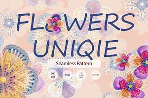 FLOWER UNIQUE, a Pattern Graphic by rumacorakstudio