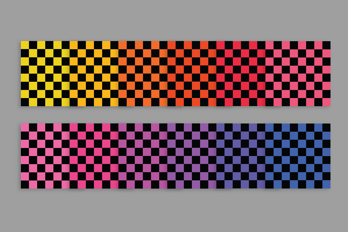Rainbow Checkers Seamless Patterns, a Pattern Graphic by Running With Foxes (Photo 3 of 9)