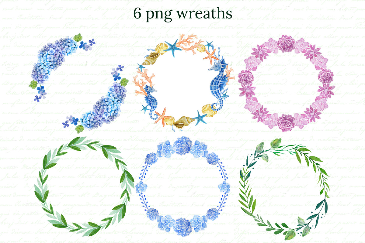 Watercolor Wreaths Set, an Illustration by Annakristal (Photo 2 of 2)