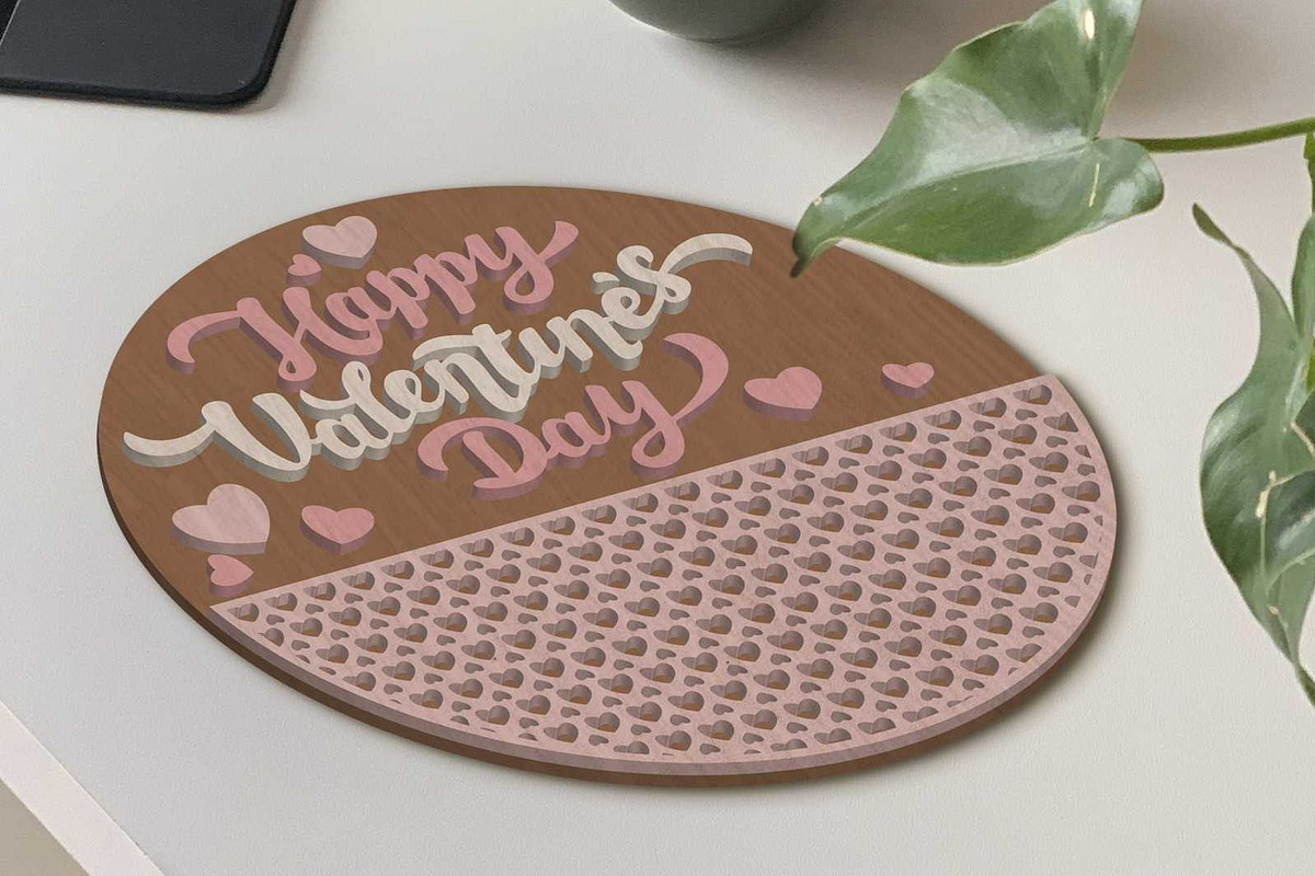 Valentine's Day SET Wall Decoration, a Templates & Theme by LaserCutano (Photo 2 of 10)