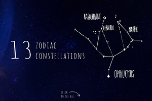 Constellations. Hand Draw Elements