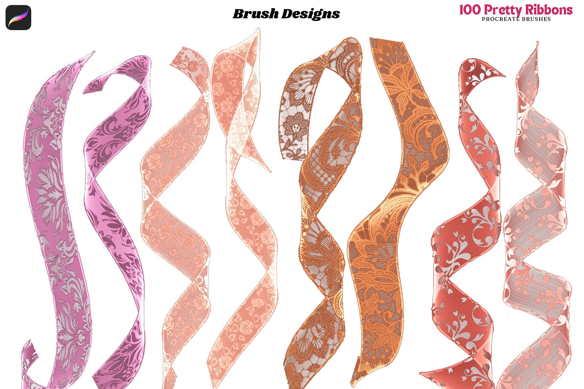 Procreate 100 Pretty Ribbons Brushes, a Brush Add-On by Fashion Workshop Bkk (Photo 15 of 21)