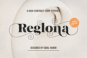 Reglona - High Contrast Serif, a Serif Font by iqbal habibi (Thumbnail 1 of 14)