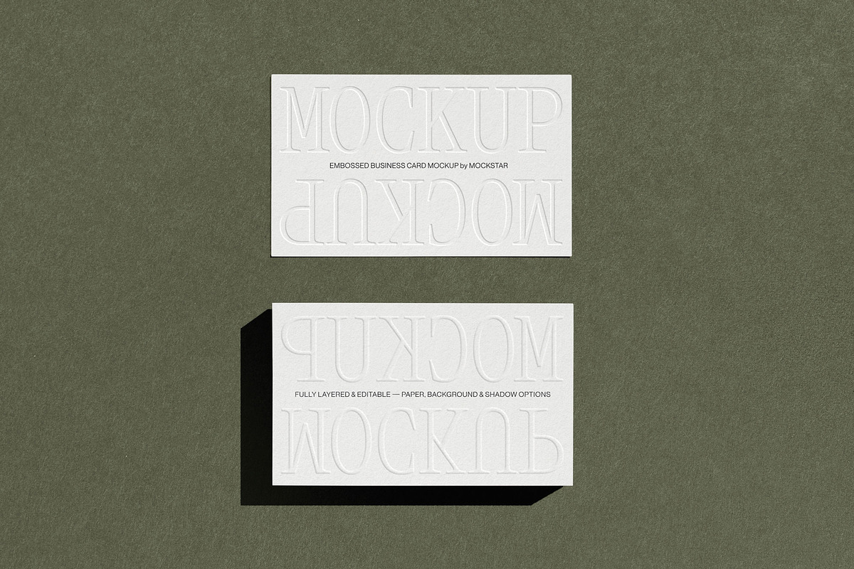 Embossed Business Card Mockup, a Product Mockup by mockstar (Photo 7 of 8)