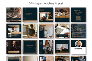 Dark CANVA Instagram Template N69