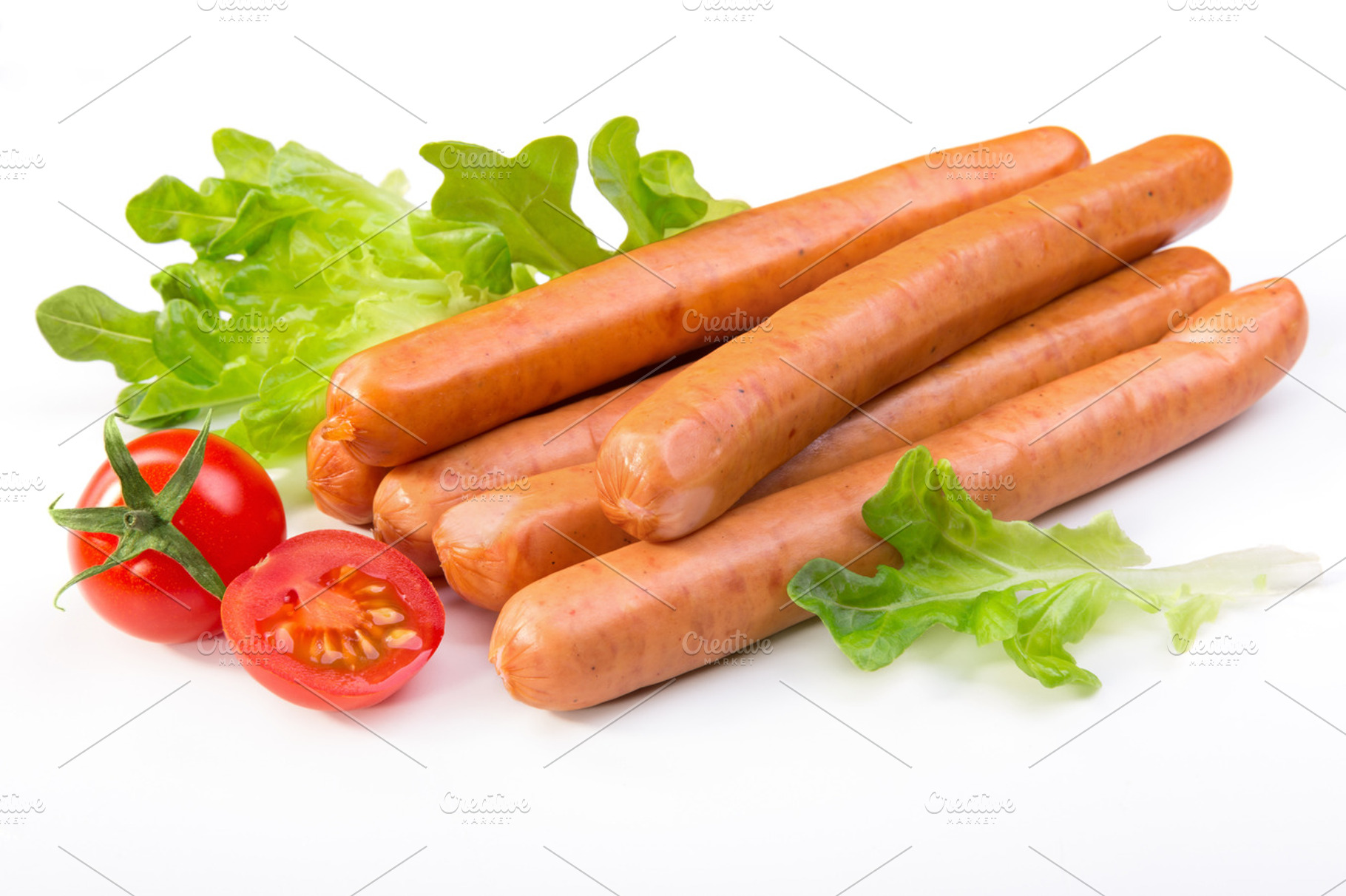 Sausages With Lattice And Tomatoes