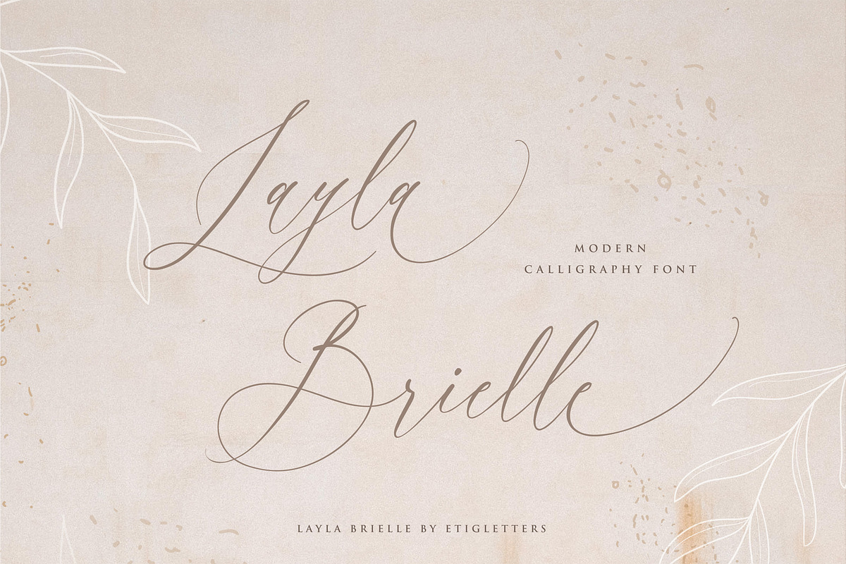 Layla Brielle Font, a Script Font by etigletters