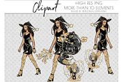 witch clipart, halloween clipart, a Graphic by Personal Epiphany (Thumbnail 5 of 5)