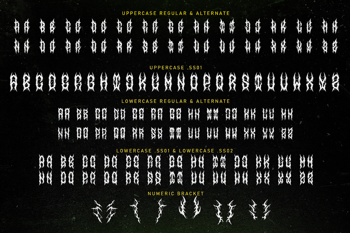 Nervous Beyond | Metal Font, a Blackletter Font by WingBuk (Photo 11 of 12)