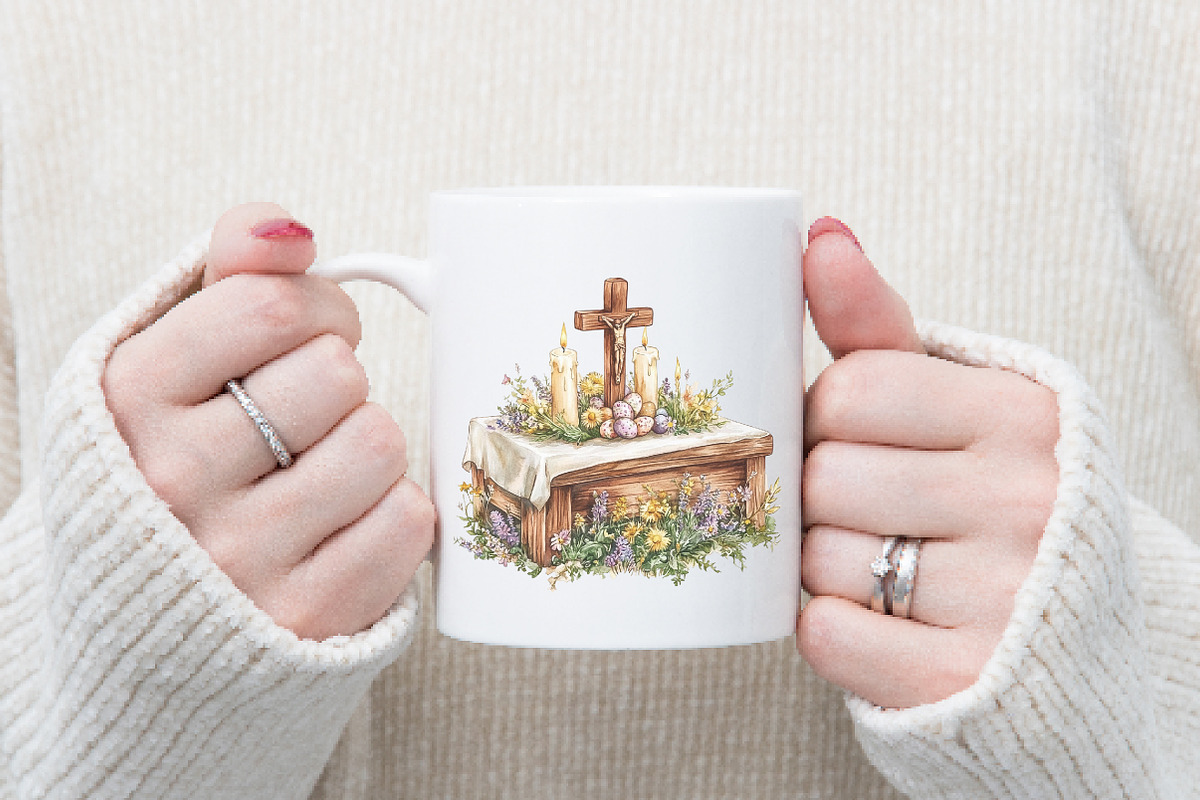 Christian Rustic Easter Clipart, an Illustration by Watercolor design (Photo 3 of 13)